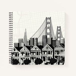 B&W San Francisco Kalifornien Notizbuch