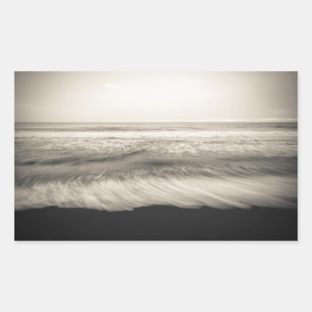 B&W Seescape, Hawaii Rechteckiger Aufkleber (Vorderseite)