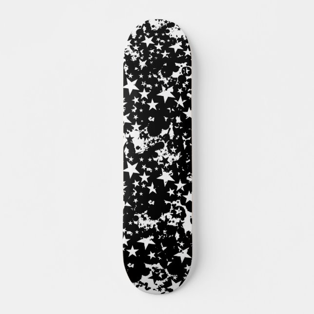 B&W Star Graffiti Skateboard (Vorne)
