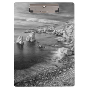 B&W Strand Küste, Kalifornien Klemmbrett