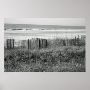 B&W Strand Poster
