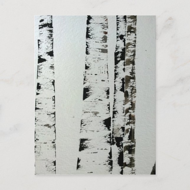 B&W Trees Postkarte (Vorderseite)