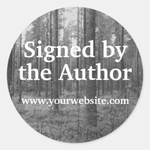 B&W Trees Signé par Auteur Stickers Personnalisabl