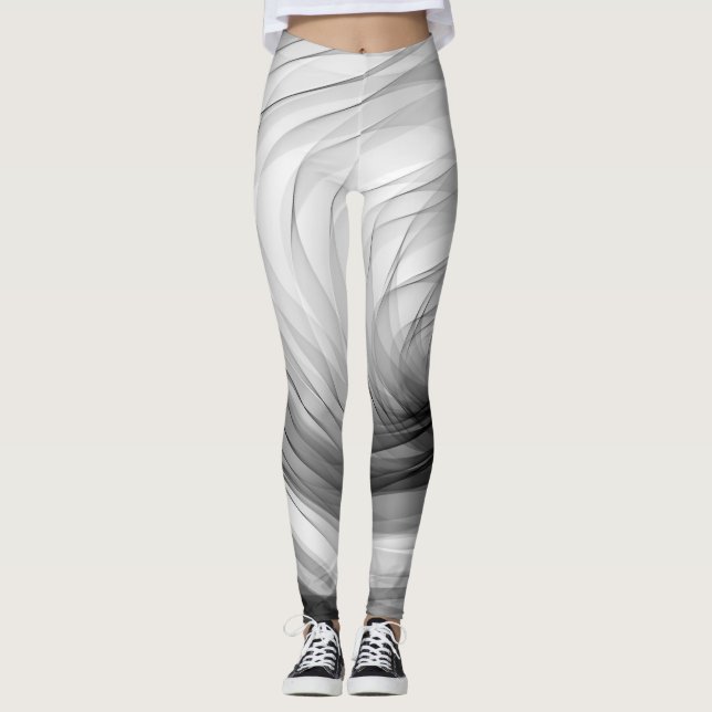 B&W Tunnel-Spirale - Leggings (Vorderseite)