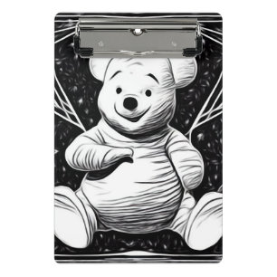 B&W Vintag Pooh Mini Klemmbrett