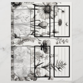 B&W Wildblumen Suzy's Garden 1 Leere individuell a