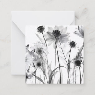 B&W X-Ray-Blume Mitteilungskarte