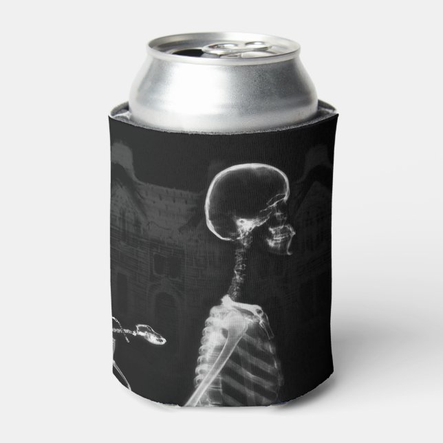 B&W X-Ray Vision Skeleton City Dosenkühler (Kanne Vorderseite)