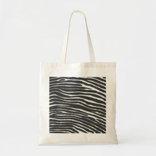 B&W Zebra Striped Druck-Taschen-Tasche Tragetasche