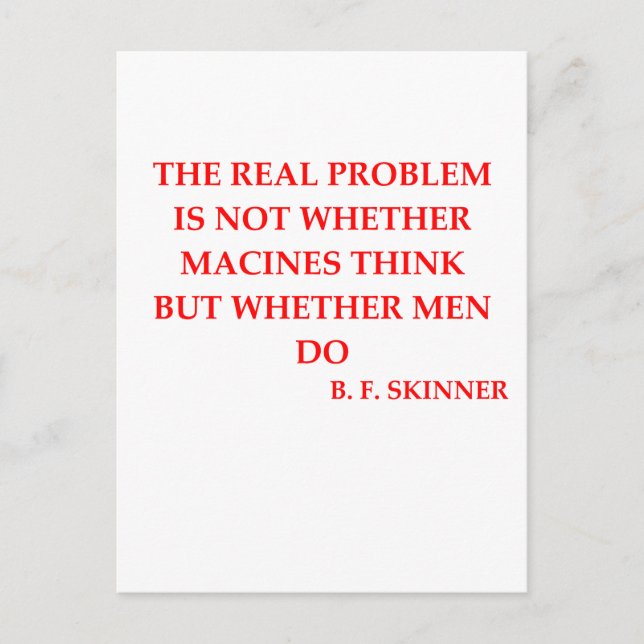 b) Zitat eines Skinner Postkarte (Vorderseite)