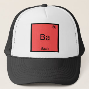 Ba - Bach Lustiges Chemie-Element-Symbol T-Shirt Truckerkappe