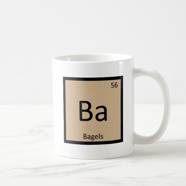 Ba - Bagels Breakfast Chemistry Periodic Table Kaffeetasse (Rechts)