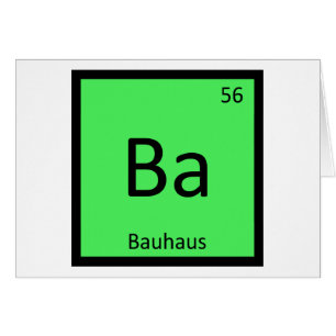 Ba - Bauhaus Art Chimie Symbole du tableau périodi