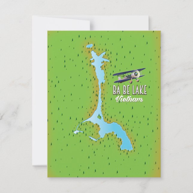 Ba Be Lake Vietnam Seekarte (Vorderseite)