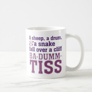 Ba-Dum-Tiss lustiges Rosa Kaffeetasse