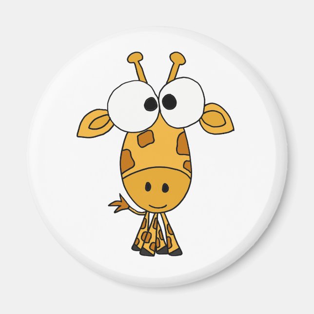 BA - Funny Giraffe Cartoon Magnet (Vorne)
