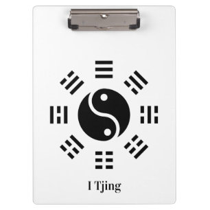 Ba Gua, acht Trigramm, Yin Yang anpassbar Klemmbrett