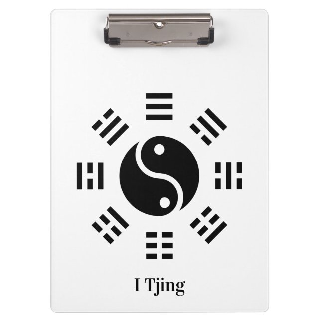 Ba Gua, acht Trigramm, Yin Yang anpassbar Klemmbrett (Vorderseite)
