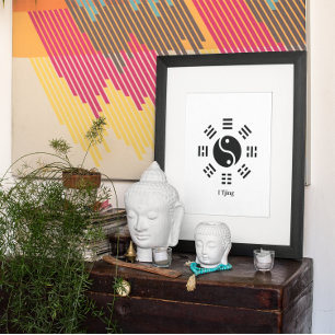 Ba Gua, acht Trigramm, Yin Yang anpassbar Poster