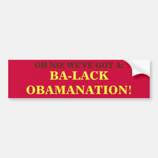 BA-LACK OBAMANATION! AUTOAUFKLEBER