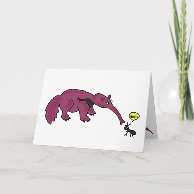 BA lustige Anteater-Gruß-Karte Karte (Vorderseite)