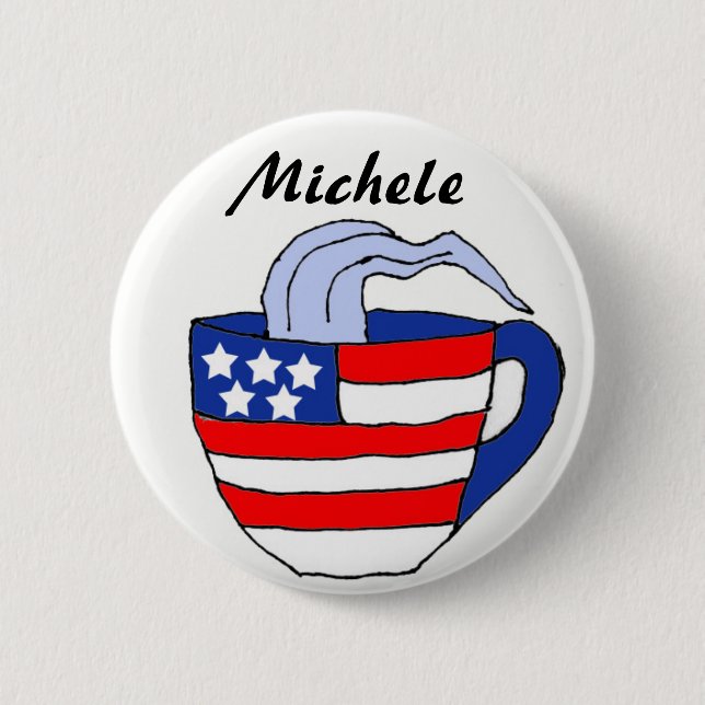 BA Michele Bachmann Teacup-Knopf Button (Vorderseite)