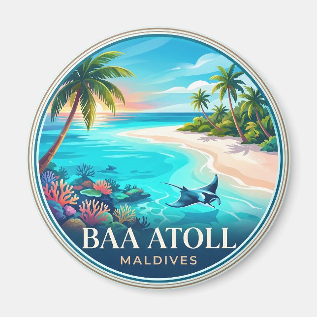 Baa Atoll Malediven Magnet (Vorne)