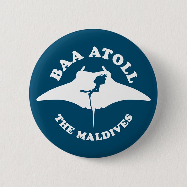 Baa Atoll Scuba Diving Button (Vorderseite)