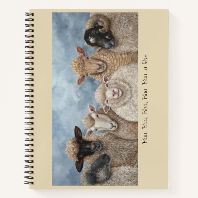 Baa, Baa, Baa, Baa, Baa a Ram Notebook Notizbuch (Vorderseite)
