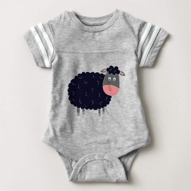 Baa Baa Black Sheep Baby T-shirt (Vorderseite)