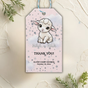 Baa-baa Ein Kleines Lamm Sterne Baby Shower Geschenkanhänger