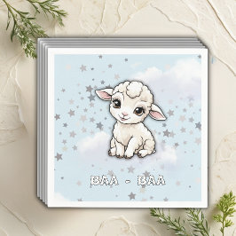 Baa-baa Kleine Lamm-Stars Babydusche Serviette