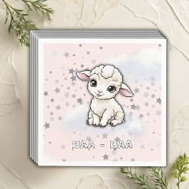 Baa-baa Kleine Lamm-Stars Babydusche Serviette