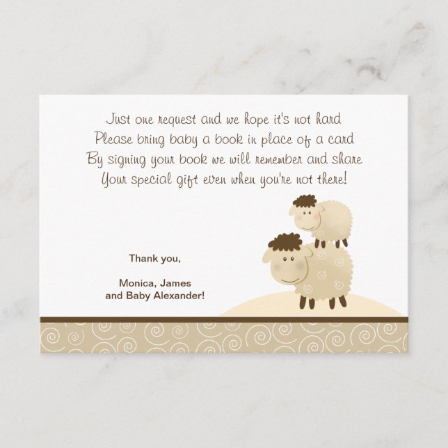 Baa Baa Sheep (neutrale Farbe) UAWG Umschließungsk Begleitkarte (Vorderseite)