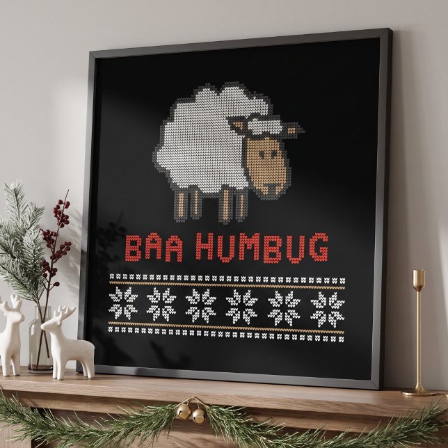 Baa Humbug Christmas Sheep Poster (Von Creator hochgeladen)