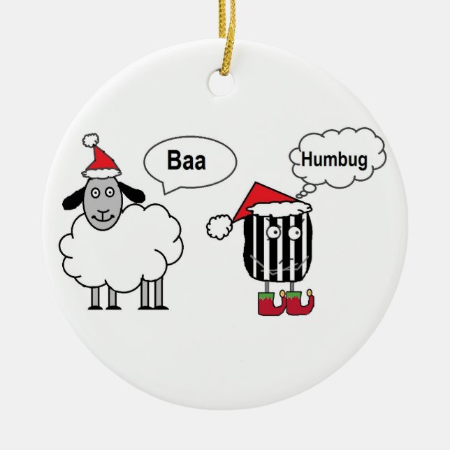 Baa Humbug Funny Christmas Ornament (Vorne)