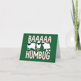 Baa Humbug Funny Wallis Blacknowledged Weihnachten Karte