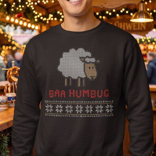 Baa Humbug - Grumpy Schaf Weihnachtswitz Sweatshirt