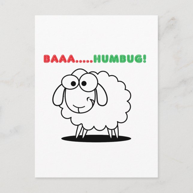 Baa...Humbug! Postkarte (Vorderseite)