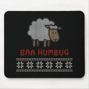 Baa Humbug Weihnachtsschaf Mousepad