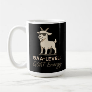 Baa-Level: GOAT Energie Lustiger Cooler Ziegenwitz Kaffeetasse