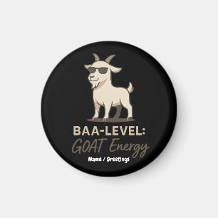 Baa-Level: GOAT Energie Lustiger Cooler Ziegenwitz Magnet