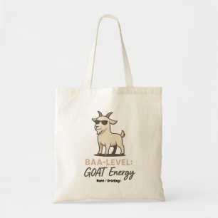 Baa-Level: ZIEGEN-Energie Lustig Coole Ziegen-Wort Tragetasche