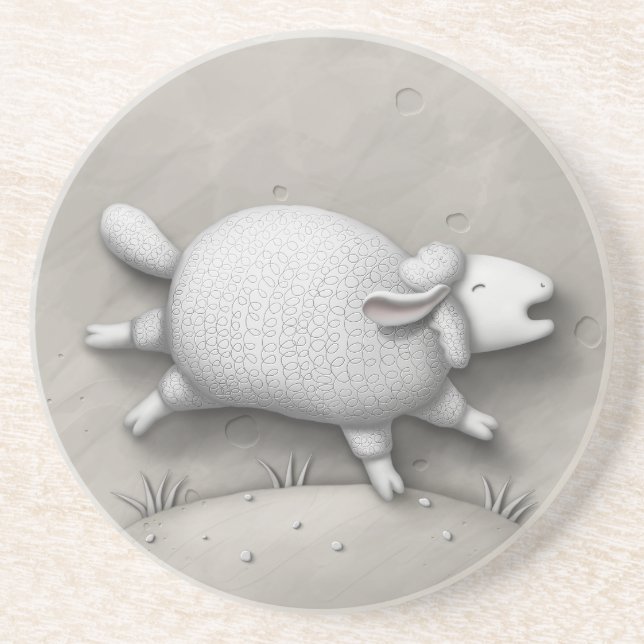 Baa Relief (Schafe 1) Getränkeuntersetzer (Vorne)