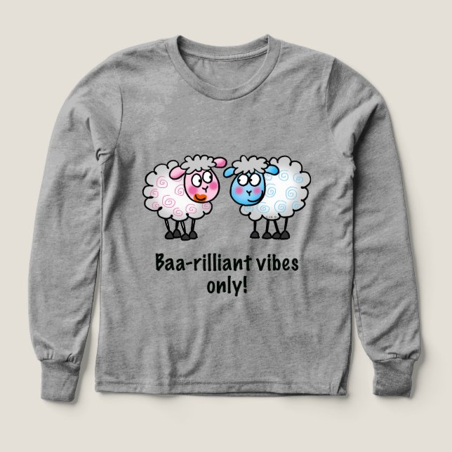 Baa-rilliant - Cute Cartoon Sheep Pair (Design Vorderseite)