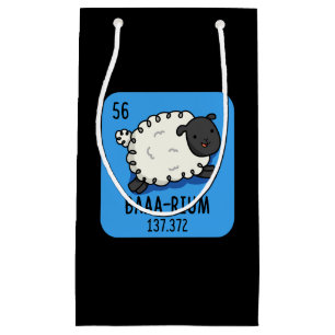 Baa-rium Funny Sheep Chemistry Pun Dark BG Kleine Geschenktüte