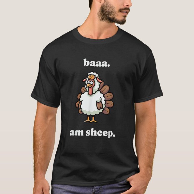 Baa Sheep Turkey in Disguise Funny Erntedank Ba T-Shirt (Vorderseite)