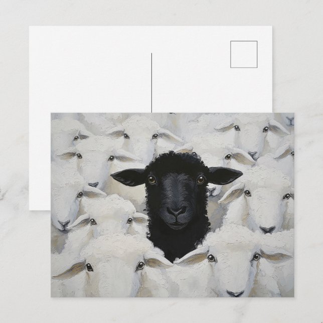 Baa-tle of Individuality Postkarte (Vorne/Hinten)