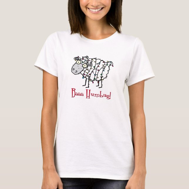 Baaa Humbug Anti-Holiday Tee Shirt (Vorderseite)