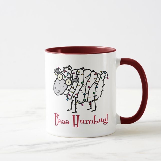 Baaa Humbug Weihnachtszeit-Tasse Tasse (Rechts)